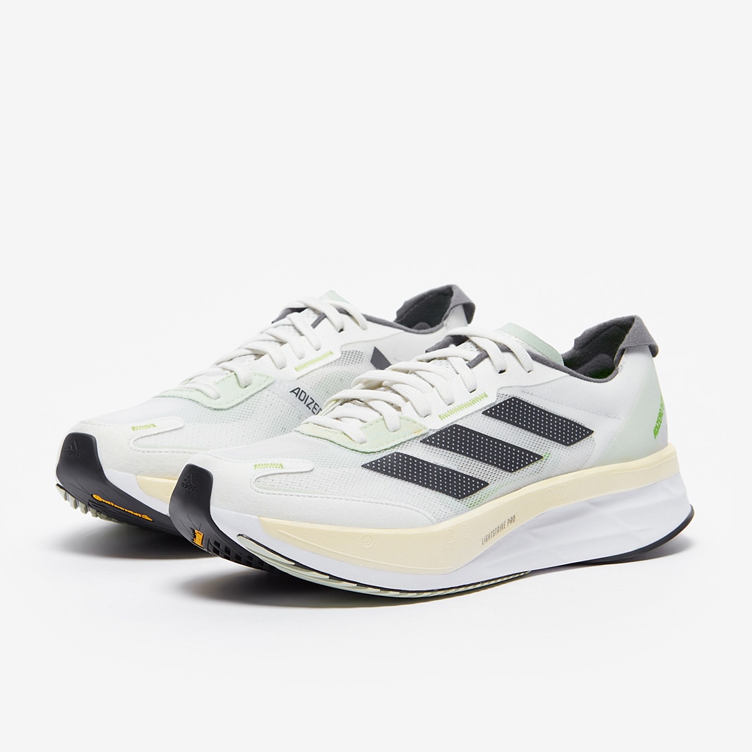 adidas adizero Boston 11 Crystal White/Night Met/Linen Green