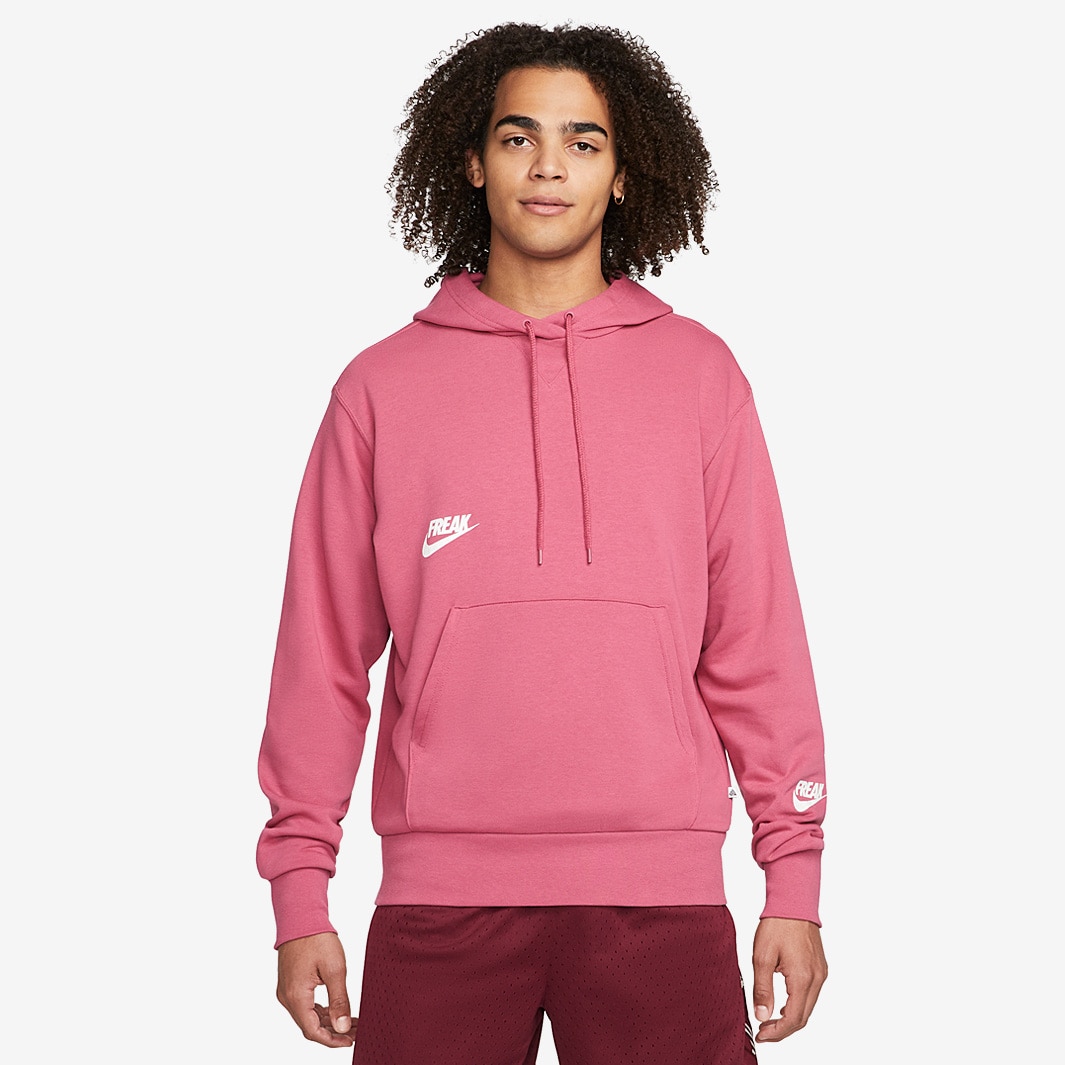 Nike Giannis Pullover Hoodie - Sweet Beet/Sail - Mens Clothing