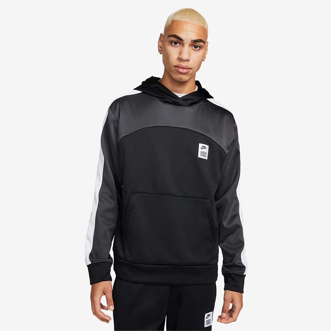 Nike Therma-FIT Starting 5 Pullover Hoodie - Black/Dark Smoke Grey ...