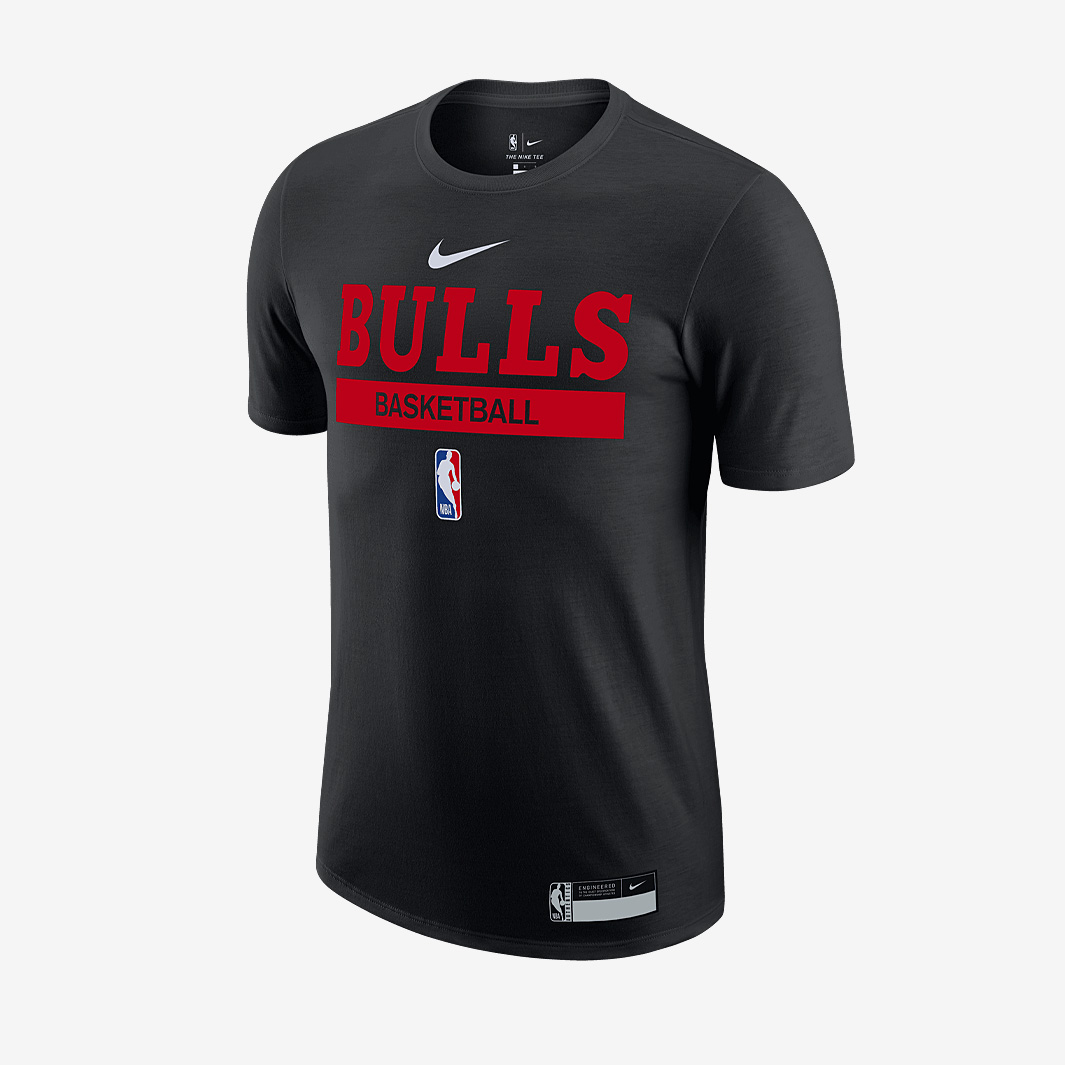 Nike NBA Chicago Bulls Dri-FIT Essential Practice Graphic Tee - Black ...