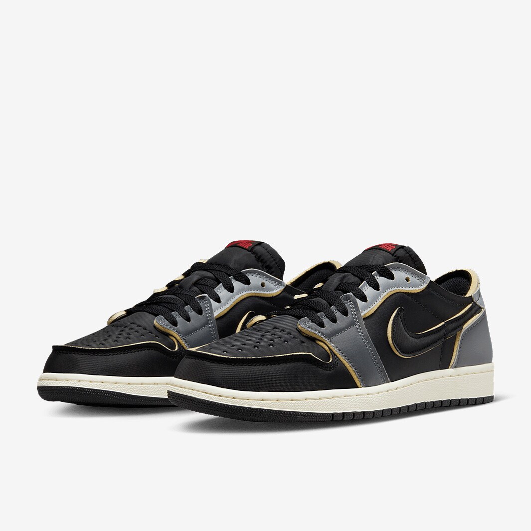 Air Jordan 1 Retro Low OG EX - Nero/Fuoco Rosso/Fumo Scuro Grigio - Scarpe Uomo | Pro:Direct Soccer