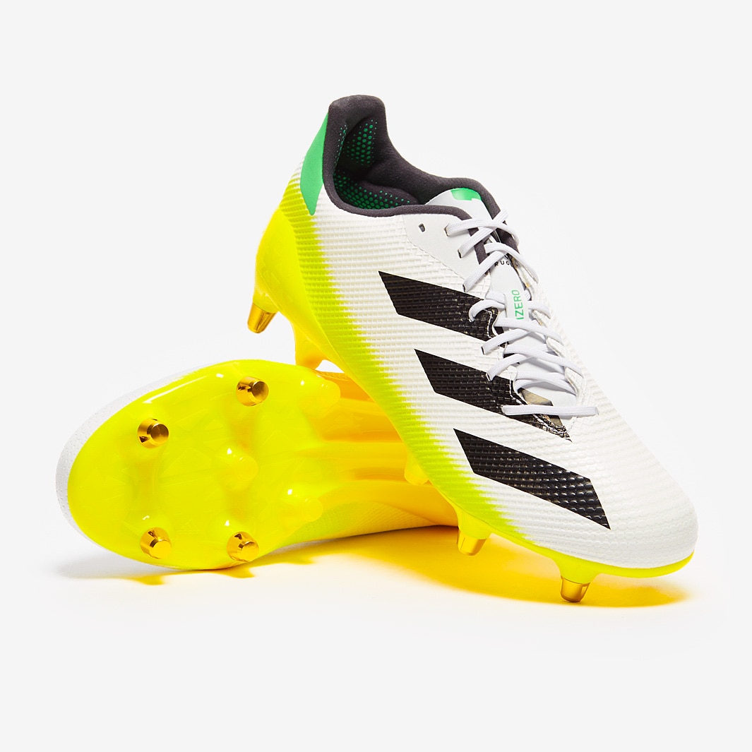 Adizero RS7 SG - White/Core Black/Beam Yellow Mens Boots | Pro:Direct Rugby