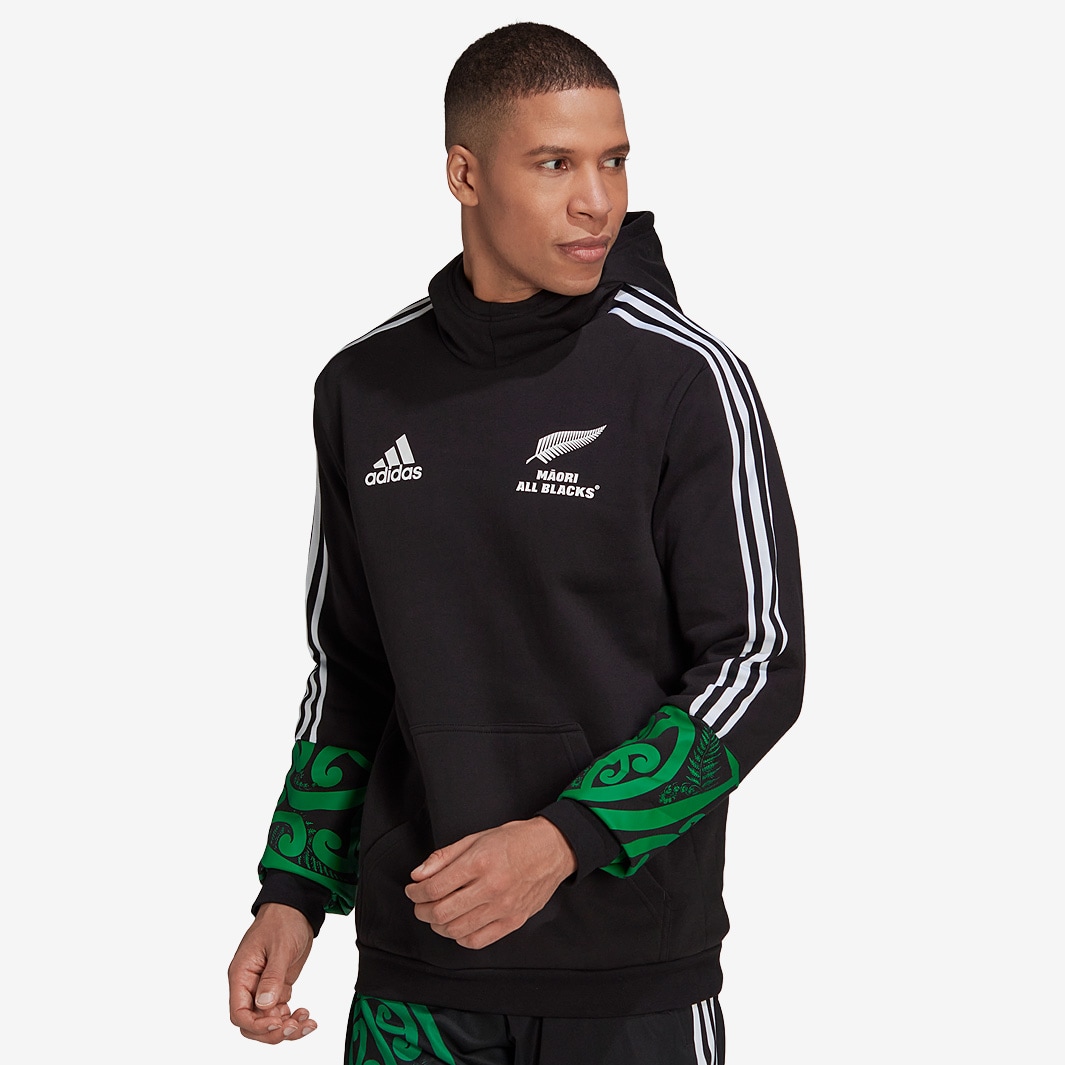 adidas New Zealand Maori Hoodie Black/Team Green Mens Replica