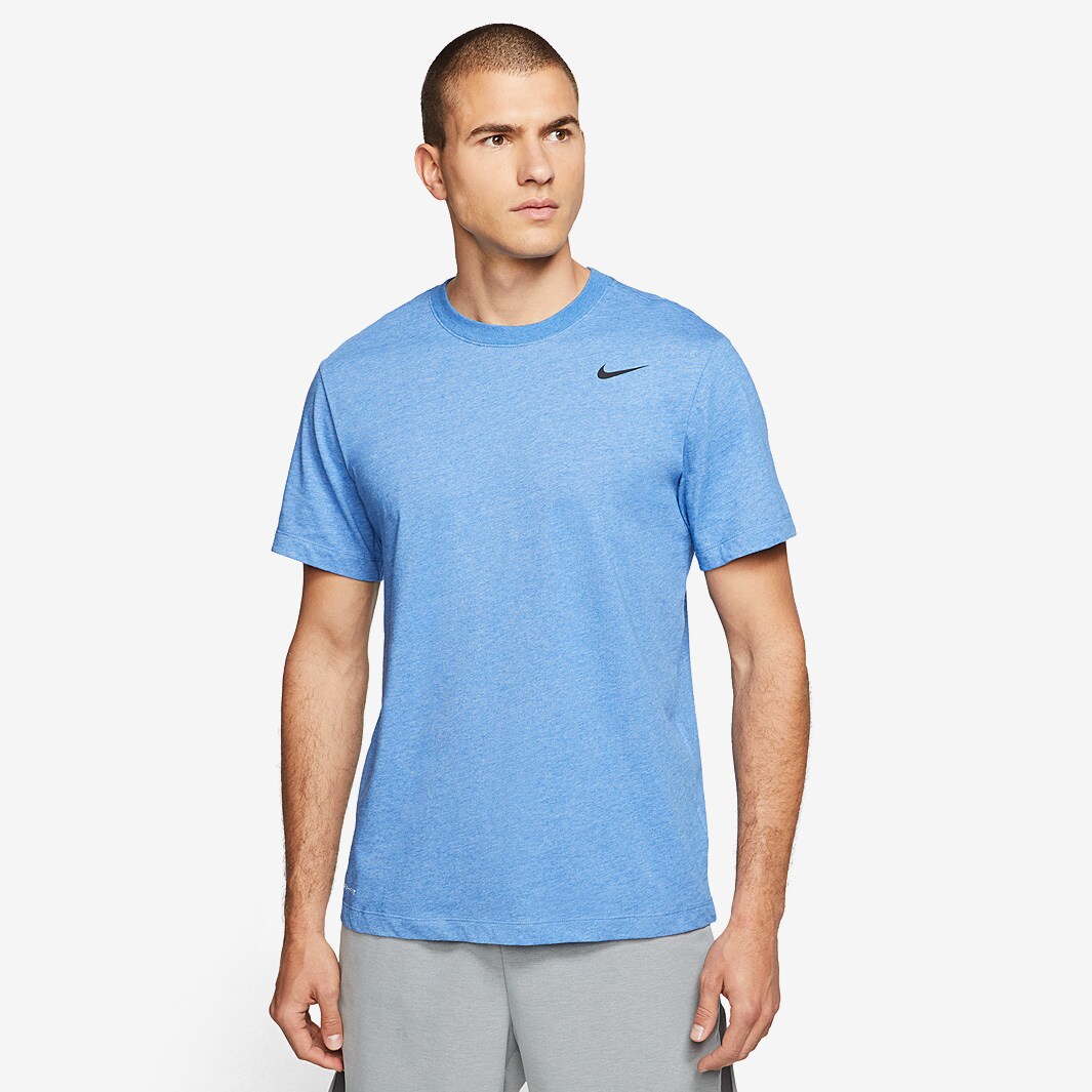 Nike DriFIT Training TShirt Light Game Royal Heather/Black Mens
