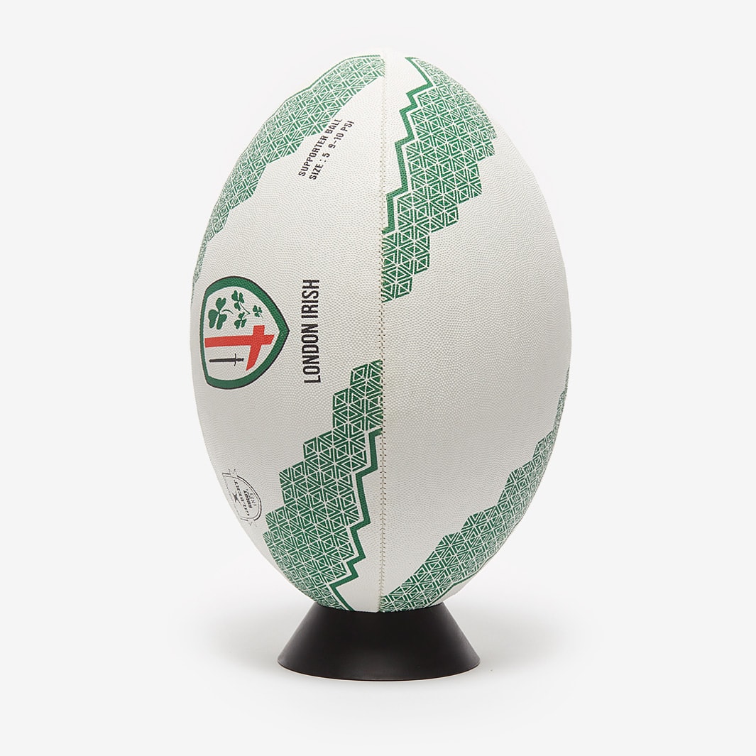 Gilbert London Irish Supporter Ball - White - Rugby Balls | Pro:Direct ...