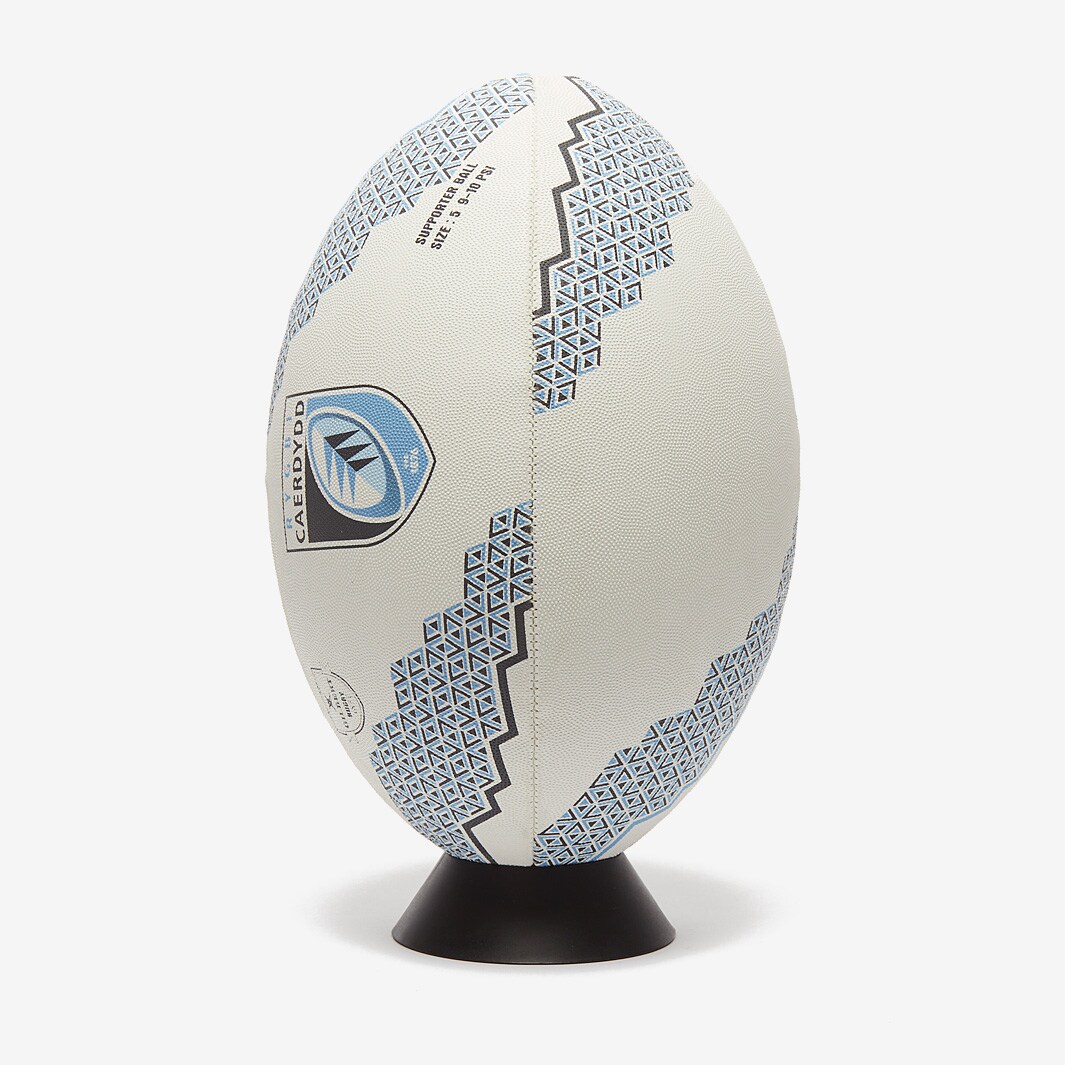 Gilbert Cardiff Blues Supporter Ball - White - Rugby Balls