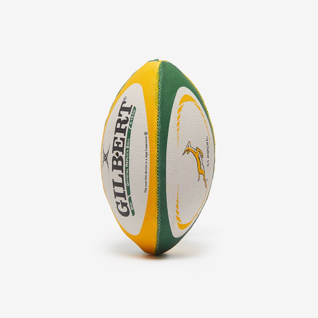 Gilbert South Africa Mini Replica Ball White/Green Rugby Balls