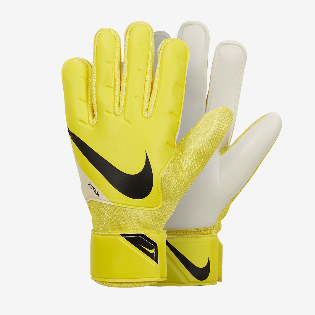 Nike Kids GK Match - Yellow Strike/White/Black - Junior GK Gloves | Pro ...