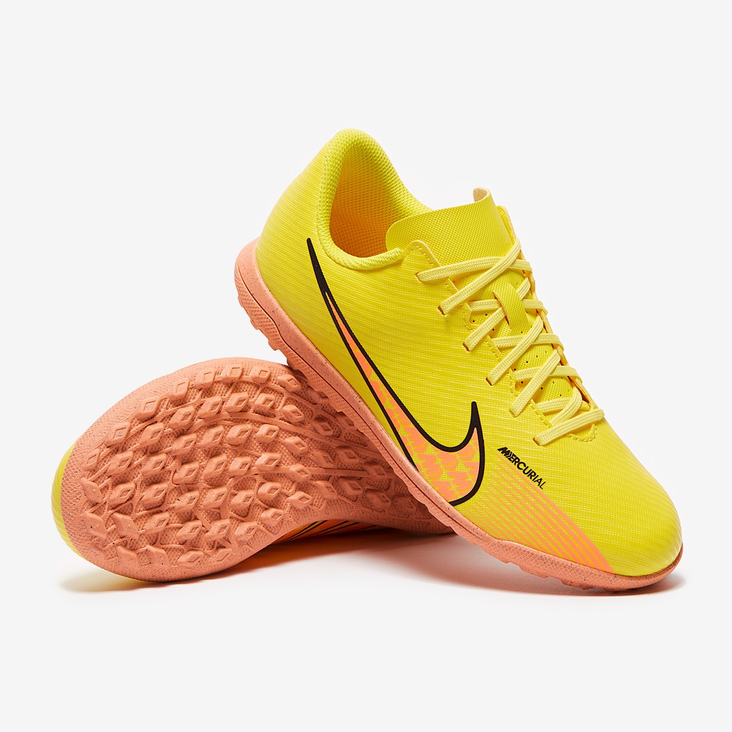 Nike Kids Mercurial Vapor XV Club TF - Yellow Strike/Sunset Glow ...