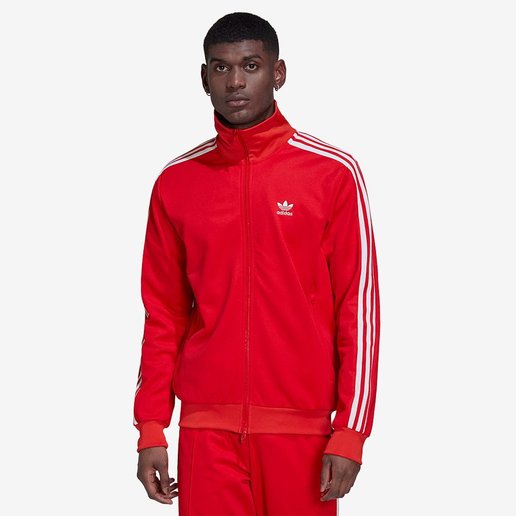 adidas Originals Beckenbauer Track Top - Vivid Red - Red - Mens Clothing | Pro:Direct Soccer