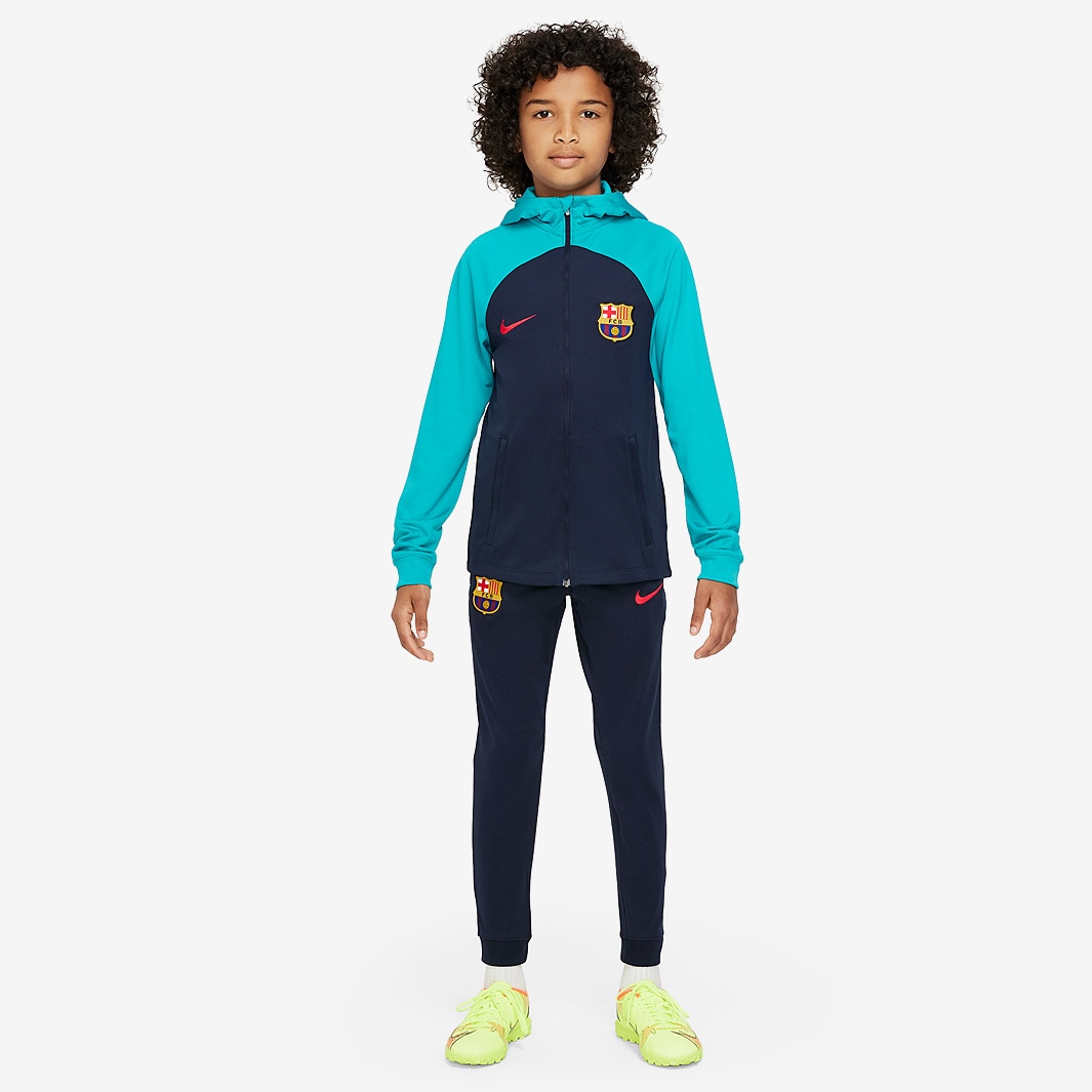 Nike FC Barcelona 22/23 Kids Dri-Fit Strike Tracksuit - Obsidian ...