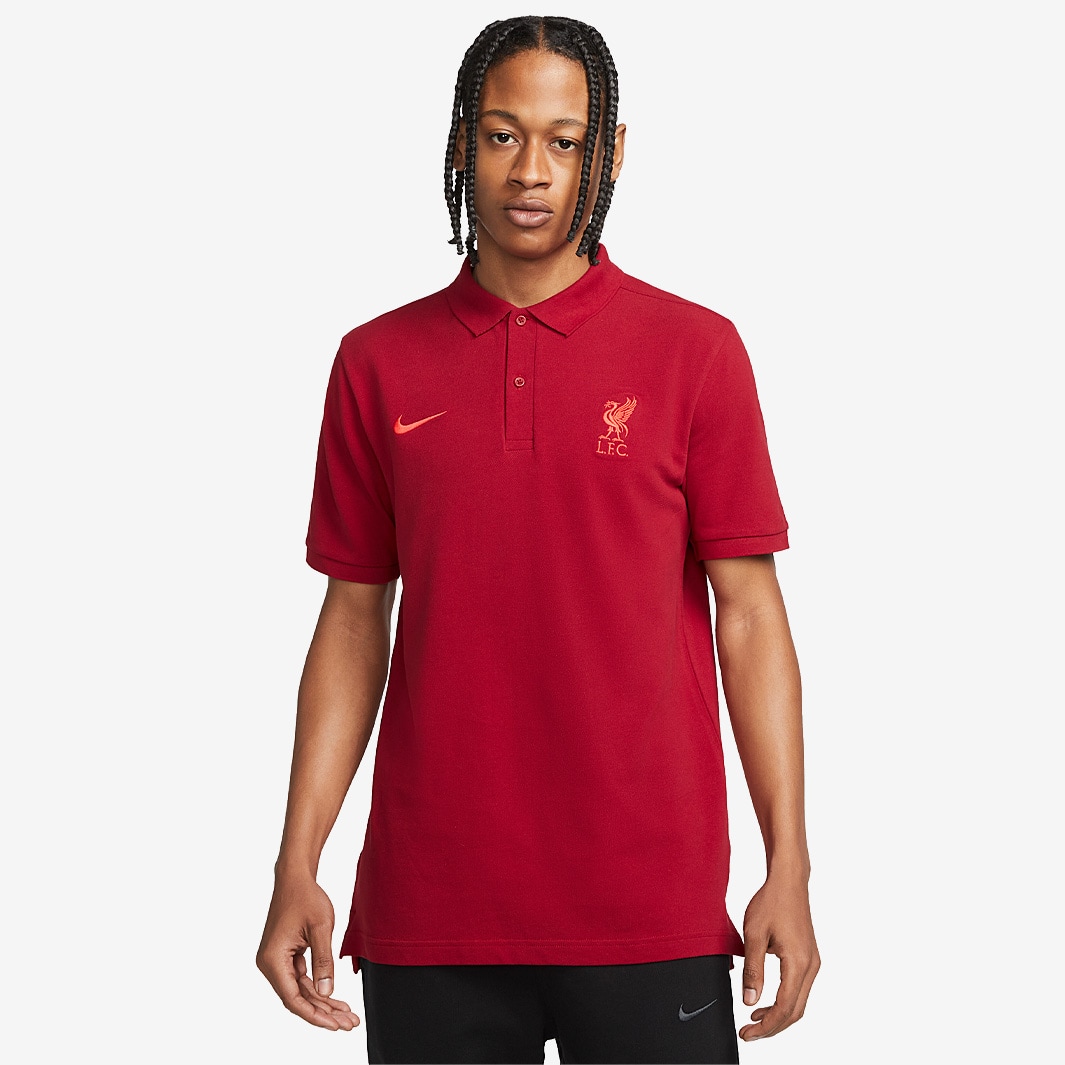 Nike Liverpool FC 22/23 NSW Polo Shirt - Tough Red/Siren Red - Tough ...