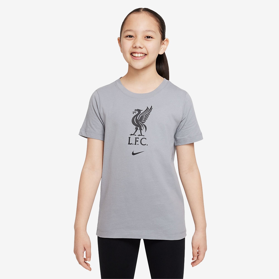 Nike Liverpool FC 22/23 Boys Nike Crest SS Tee - Particle Grey ...