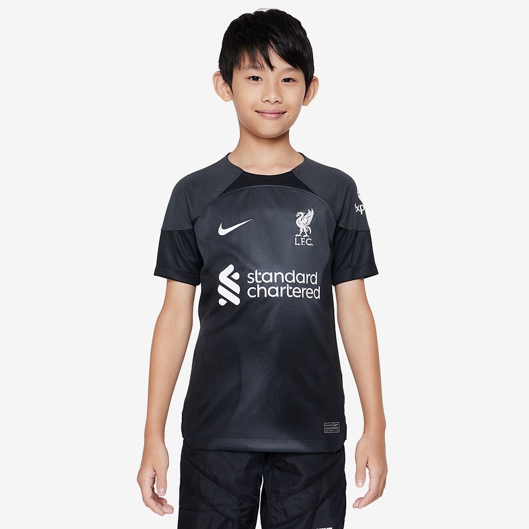 Nike Liverpool FC 22/23 Kids Dri-Fit Stadium GK SS Shirt - Anthracite ...