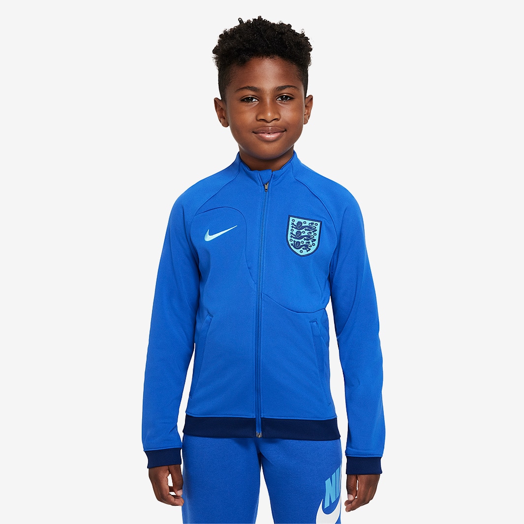 Nike England 22/23 Kids Academy Pro Anthem Jacket - Game Royal/Blue ...