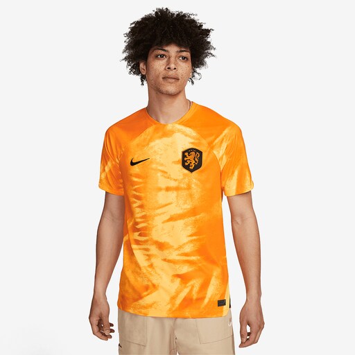 Nike Netherlands 22/23 Dri-Fit Home Shirt - Laser Orange/Black - Mens