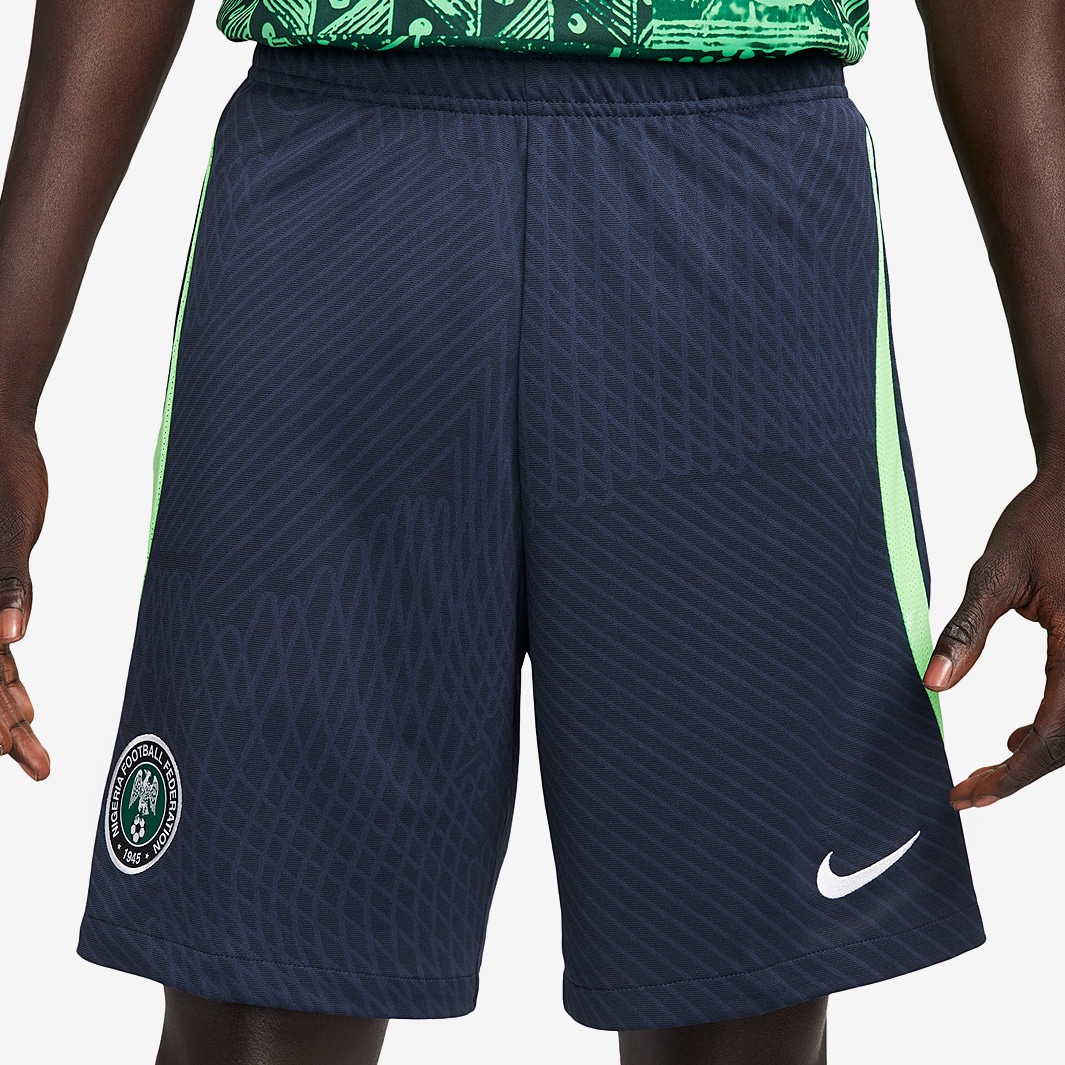 Nike Nigeria 22/23 Dri-Fit Strike Short - Obsidian/Green Strike/White ...