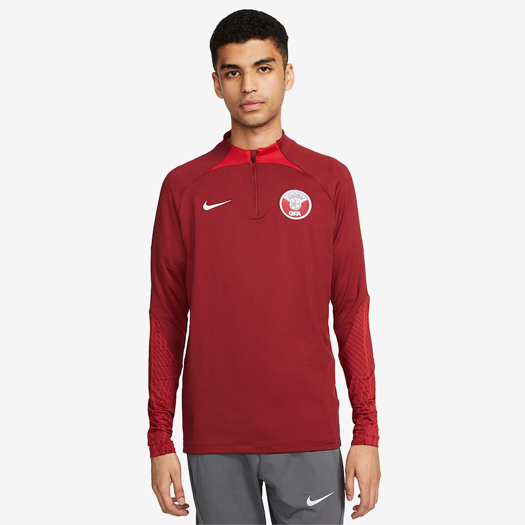 Nike Qatar 2023 DriFit Strike Drill Top Team Red/Gym Red/White Mens Replica ProDirect Soccer
