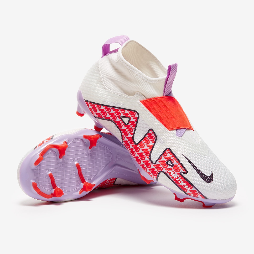 Nike Kids Zoom Mercurial Supferly IX Elite FG - White/Off Noir/Coconut Milk  - Junior Soccer Cleats