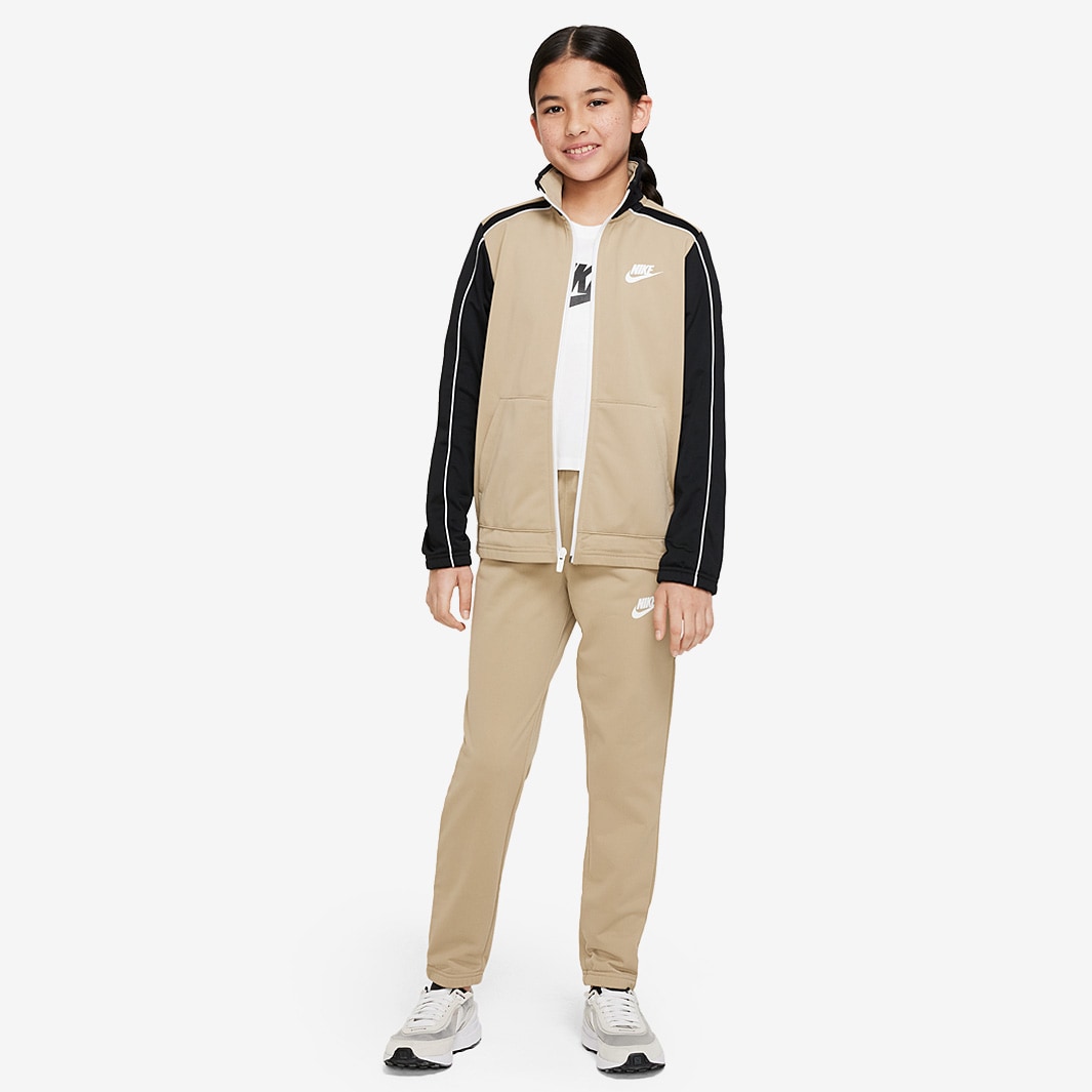 Nike Sportswear Older Kids Tracksuit (8-15 Yrs) - Khaki/Black/White ...