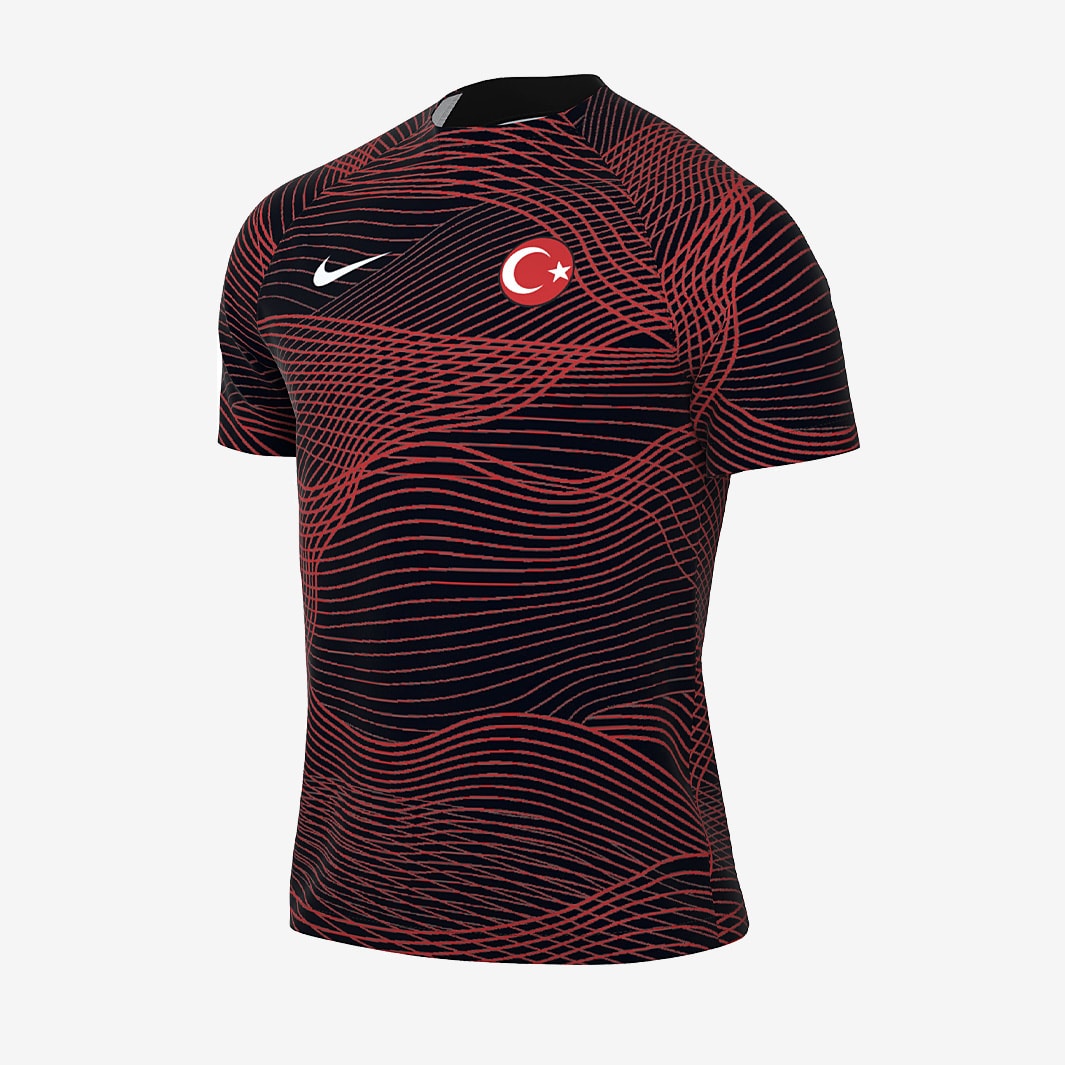 Nike Turkey 22/23 SS Pre-Match - Chile Red/Black/White - Mens Replica | Pro:Direct Soccer