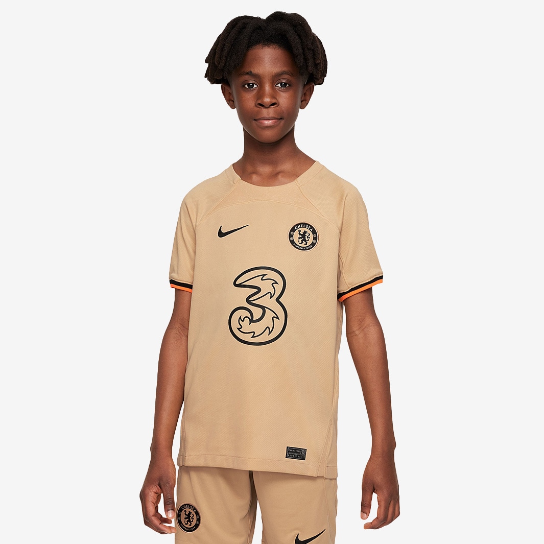 Nike Chelsea 22/23 Kids Dri-Fit Stadium SS Third Shirt - Sesame/Black ...