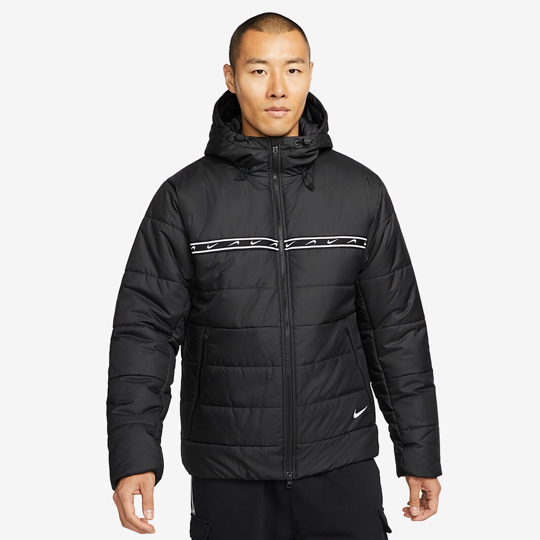 Nike Sportswear Repeat Syn Filled Jacket - Black/White - Tops - Mens ...