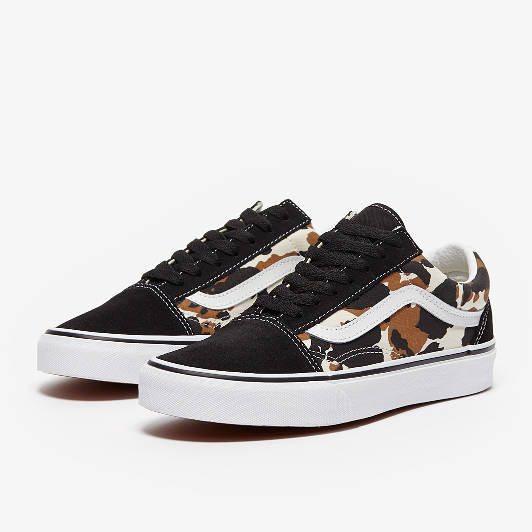 Vans Womens Old Skool Cow Print - Black/White - Trainers - Womens Shoes |  Pro:Direct Running