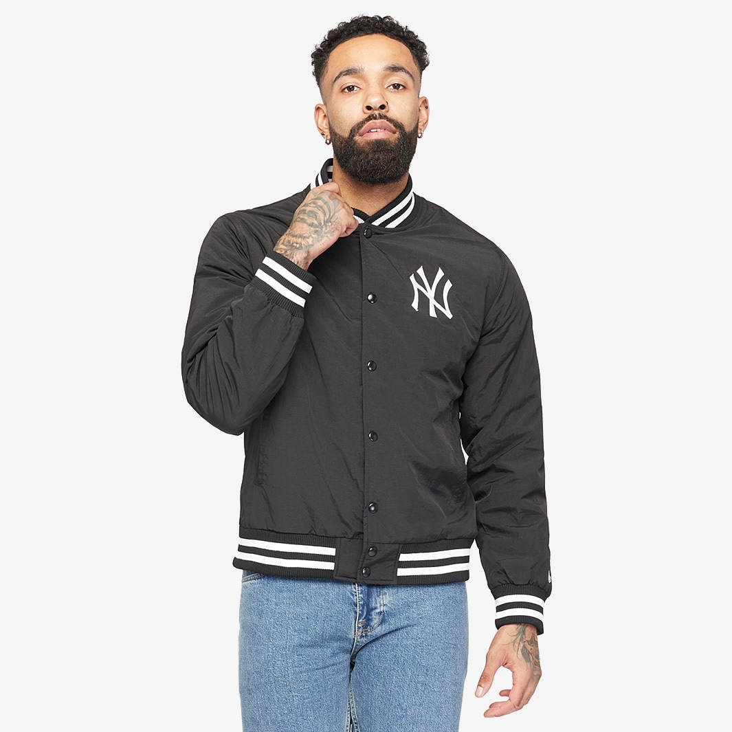 New Era MLB New York Yankees Bomber Jacket - Black/White - Tops - Mens ...