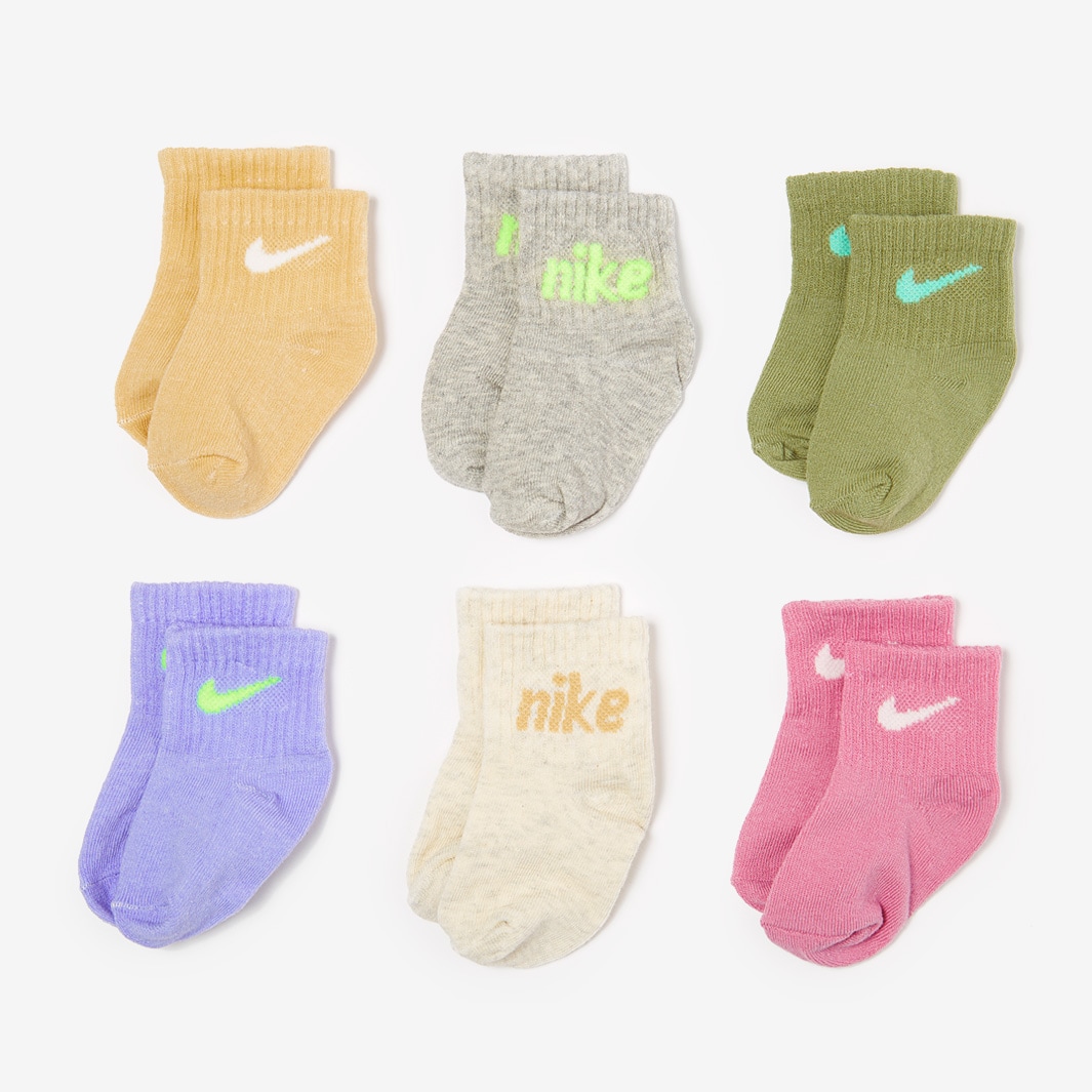 Nike Sportswear Kids Everyone From Day One 3 Pack Socks (1-4 Yrs)- Pale ...