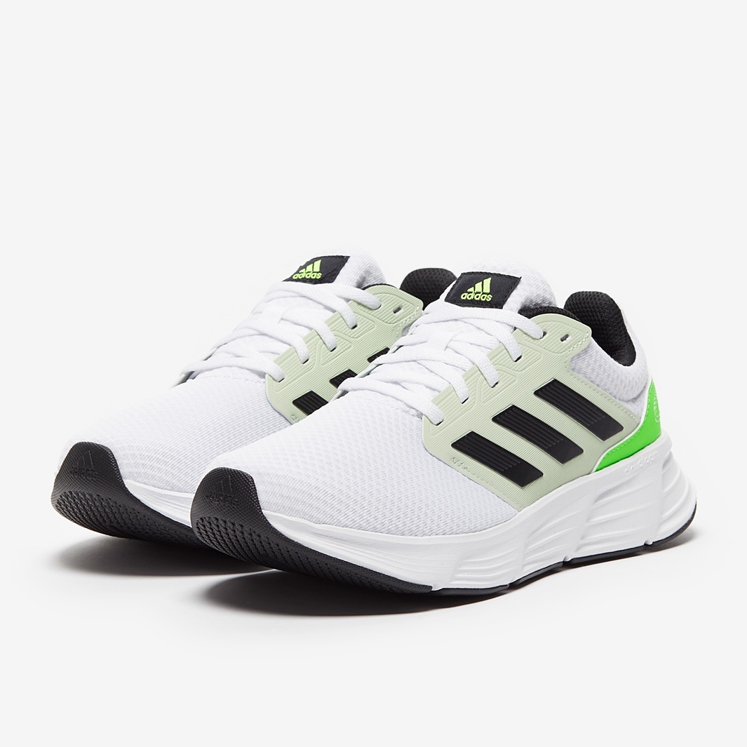 adidas Galaxy 6 - Core White/Solar Yellow/Carbon - Mens Shoes | Pro ...