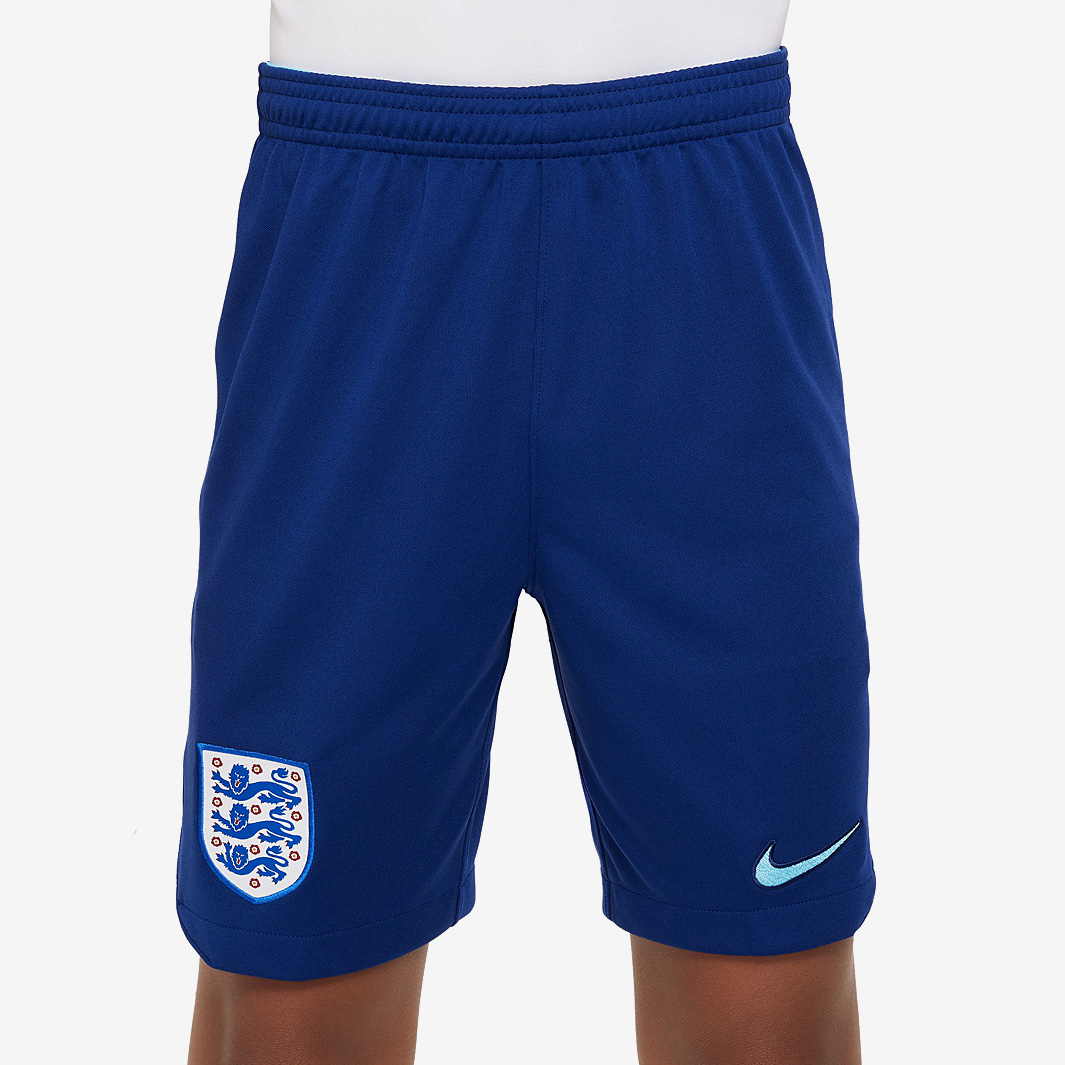 Nike England Kids 22/23 Dri-Fit Stadium Home Short - Blue Void/Blue ...