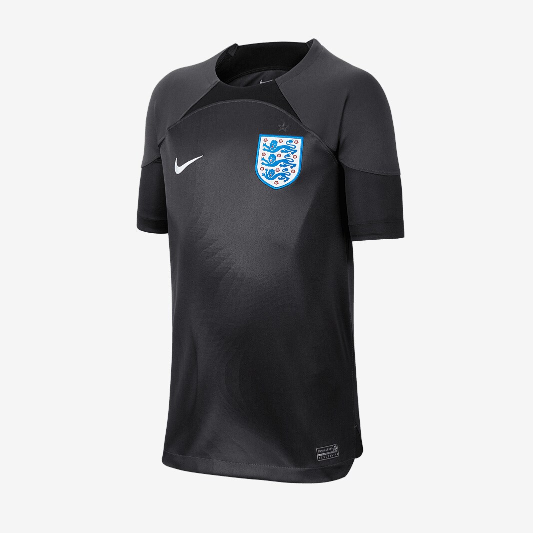 Nike England Kids 22/23 Dri-Fit Stadium SS GK Shirt - Anthracite/Black ...