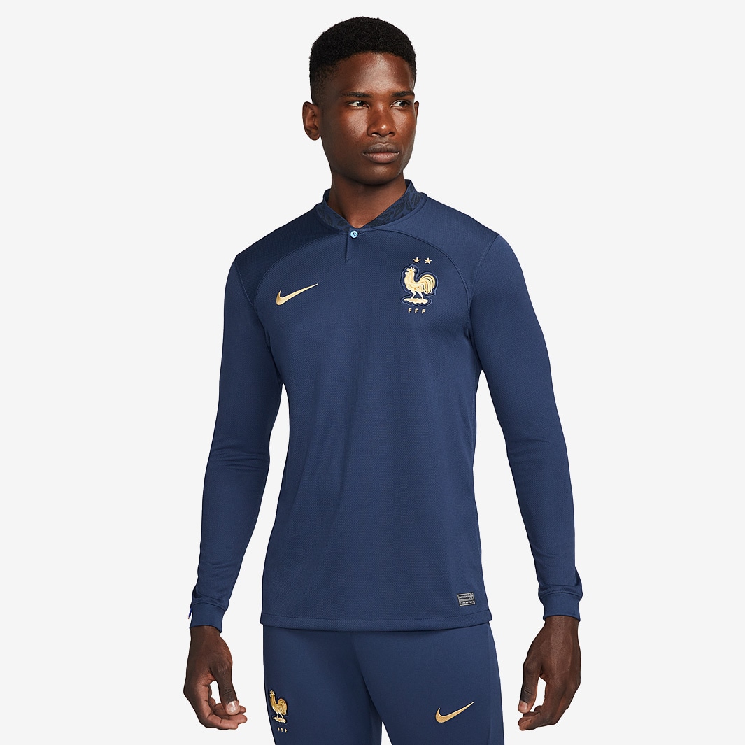 Nike France 22/23 Dri-Fit Stadium Jersey LS Home - Midnight Navy