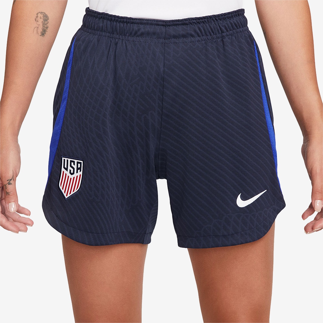 Nike USA Womens 2023 Dri-Fit Strike Short - Obsidian/Bright Blue
