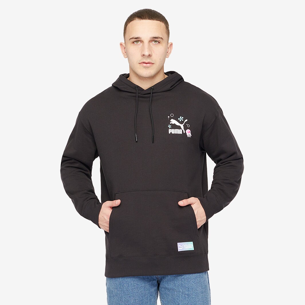 Puma X Spongebob Graphic Hoodie - Puma Black - Tops - Mens Clothing ...