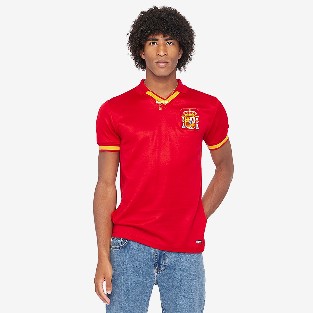 CopaFootball Spain 1988 Retro Football Shirt - Red - Mens Replica