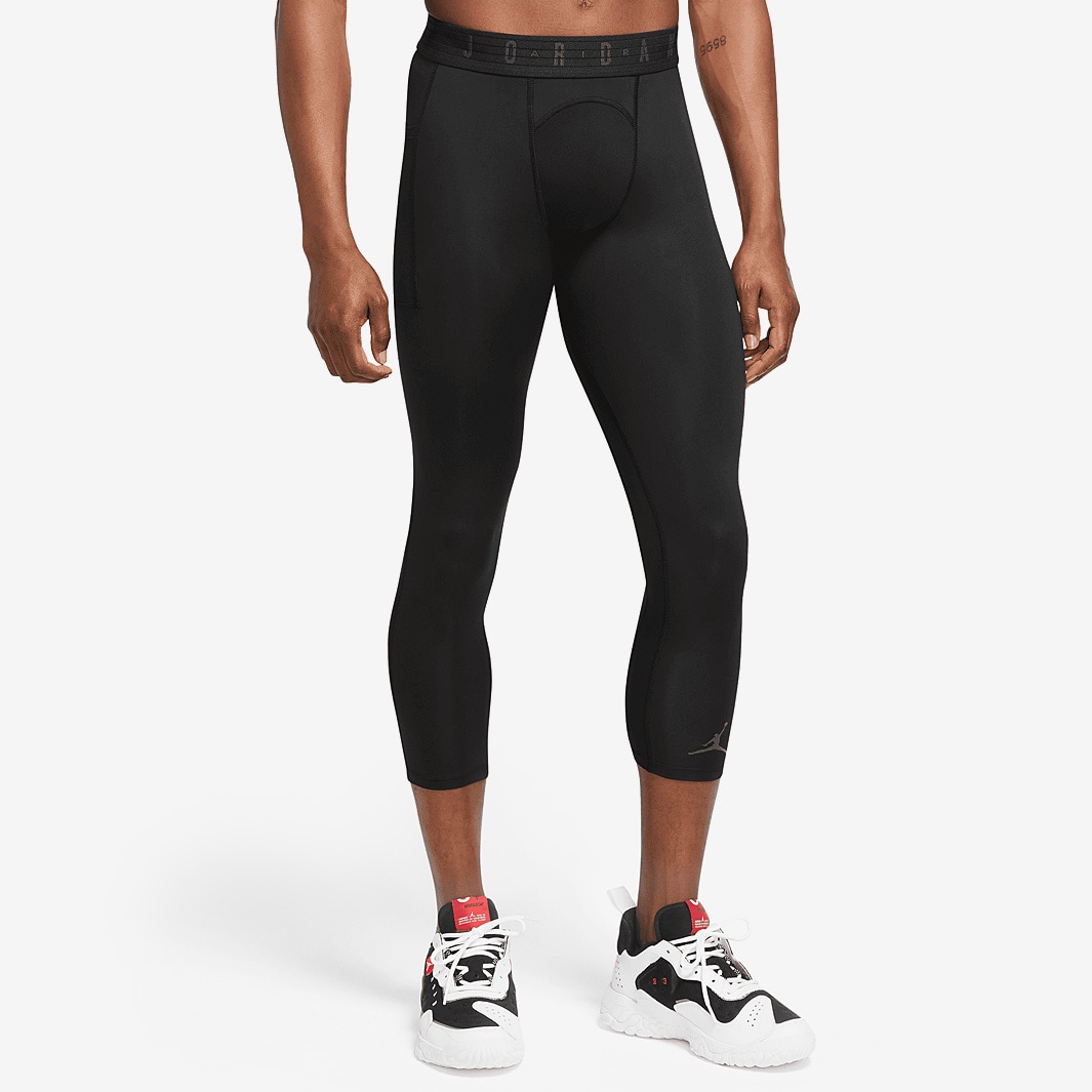 Jordan Sport Dri-FIT 3/4 Tights - Black/Black/White - Mens Clothing