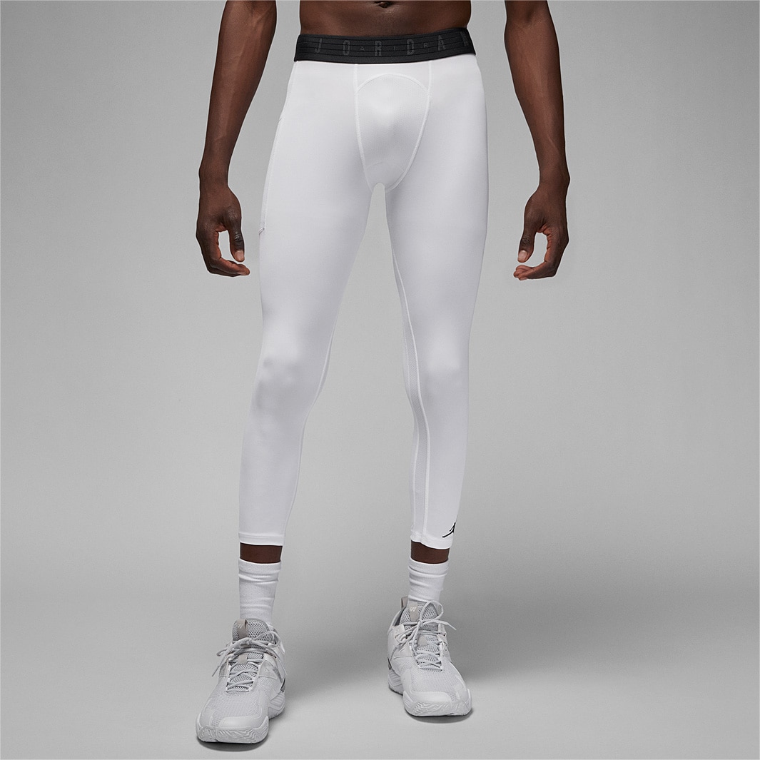 Jordan Sport Dri-FIT 3/4 Tights - White/Black/Black - Mens Clothing