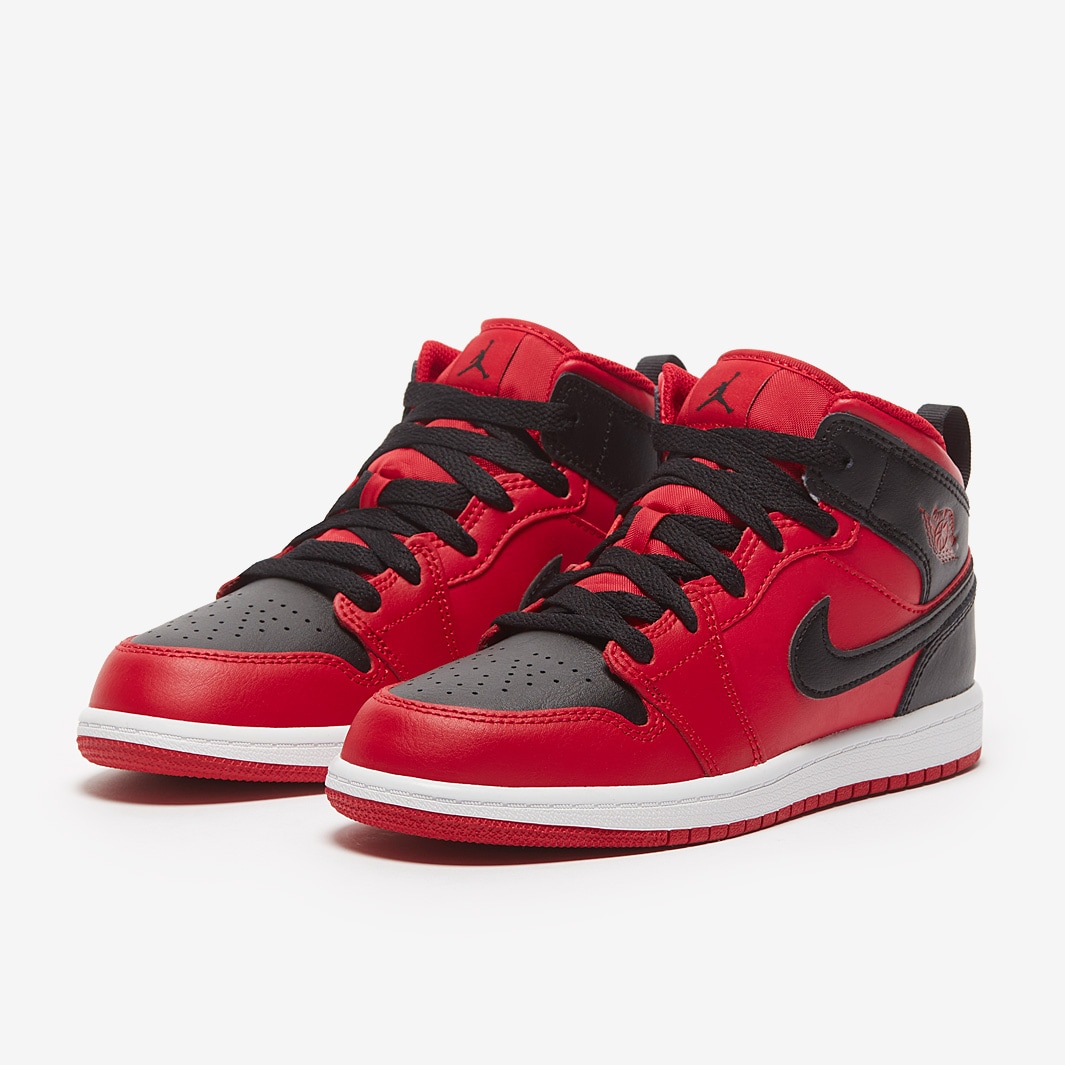 Jordan 1 Mid Younger Kids (PS) Gym Red/Black/White Boys Shoes Pro
