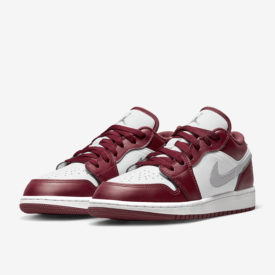 Air Jordan 1 Low Older Kids (GS) - Cherrywood Red/Cement Grey/White ...