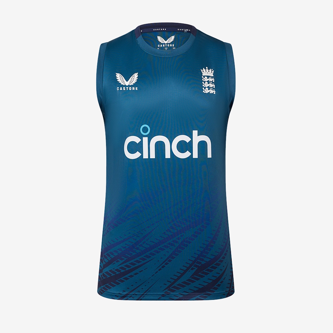 Castore ECB England Training Vest Deep Dive/Peacoat Cricket Replica