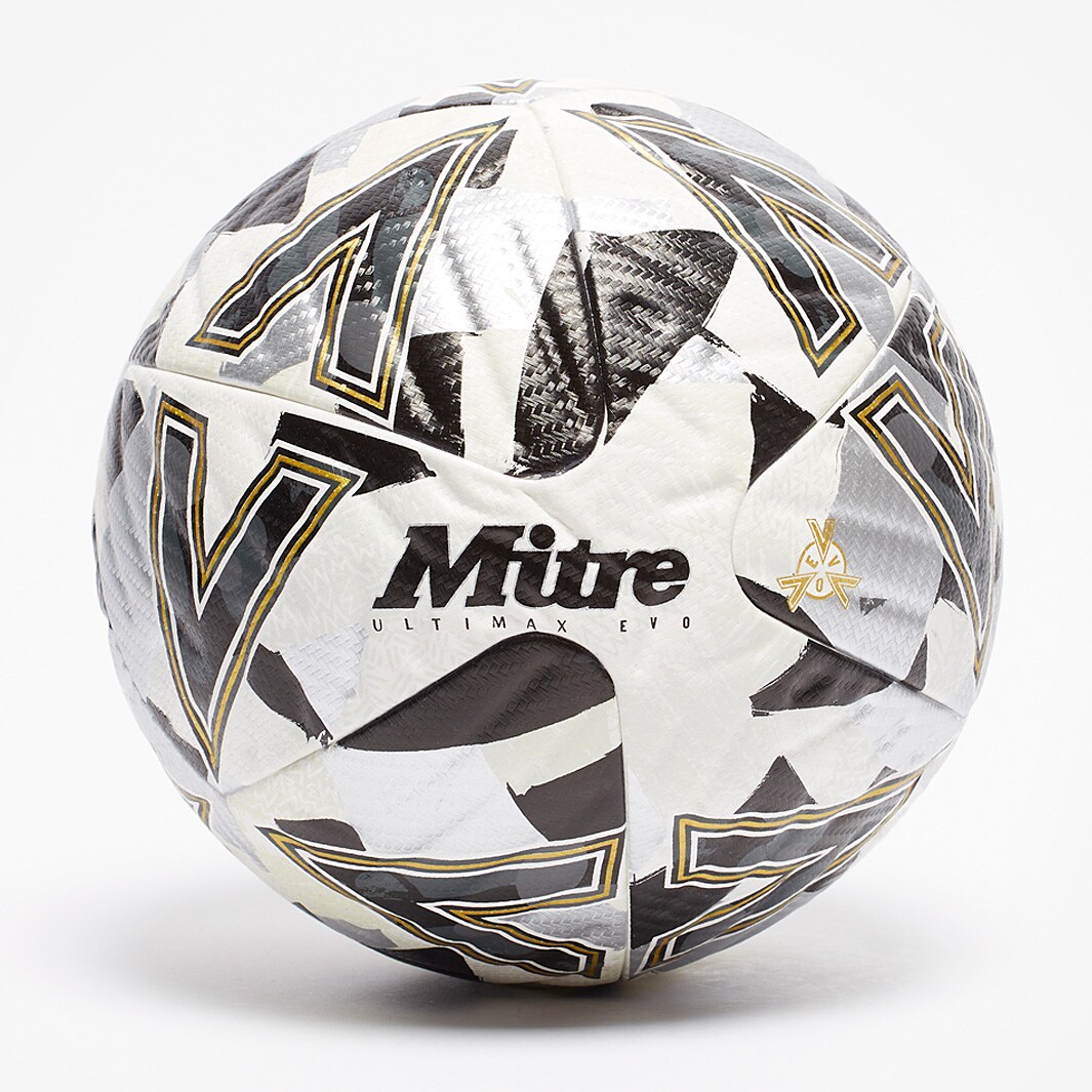 Mitre Ultimax Evo 23 Whitesilverblack Footballs Prodirect Soccer