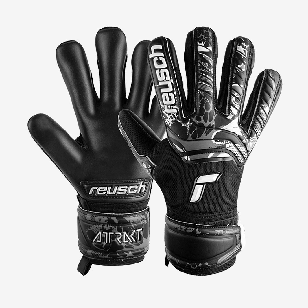 Reusch Kids Attrakt Infinity Finger Support - Black - Junior GK Gloves