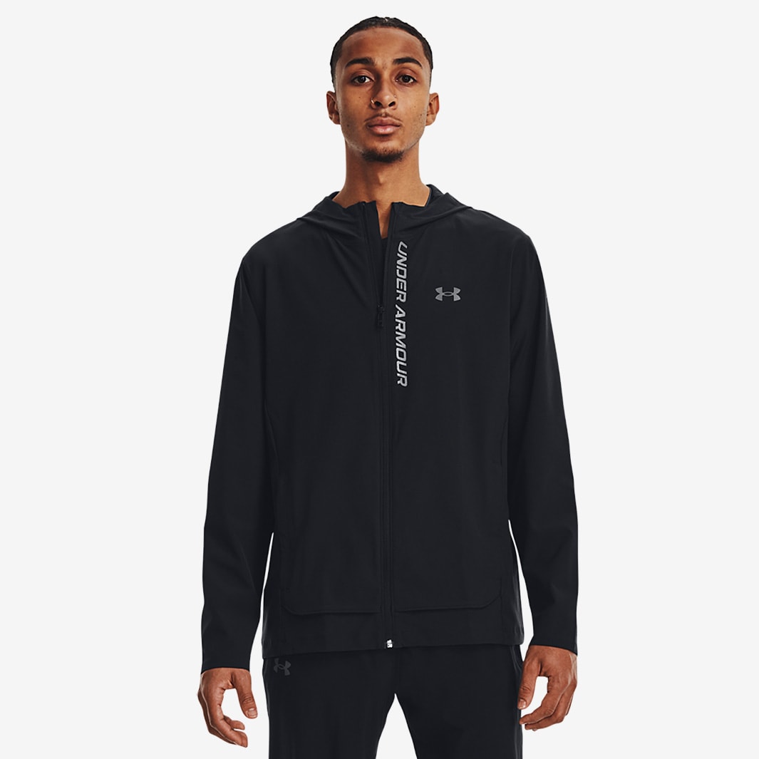 Under Armour Outrun The Storm Jacket - Black/Jet Gray/Reflective - Mens ...