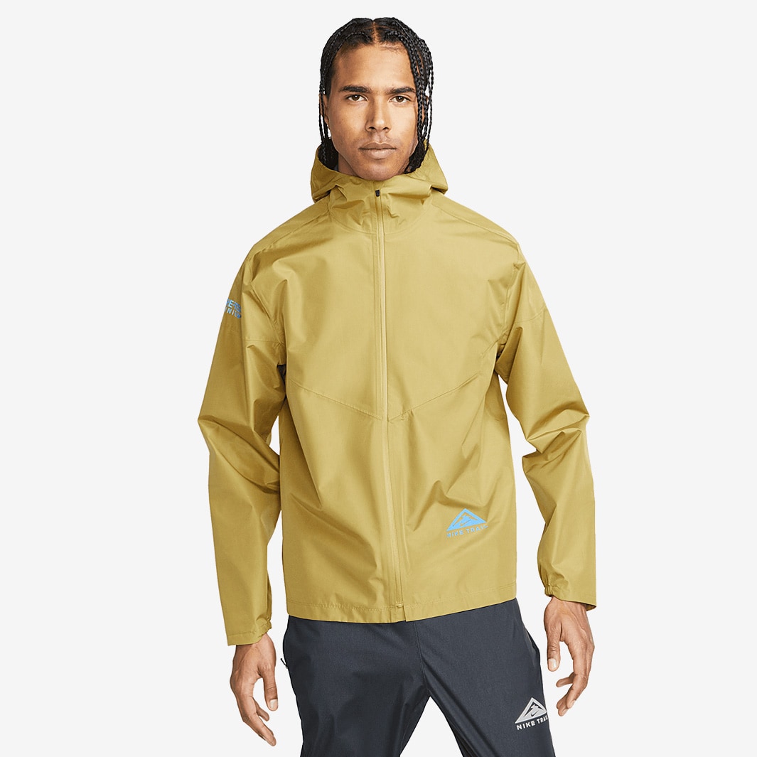 Nike GORE-TEX Trail Jacket - Golden Moss/Laser Blue - Mens Clothing