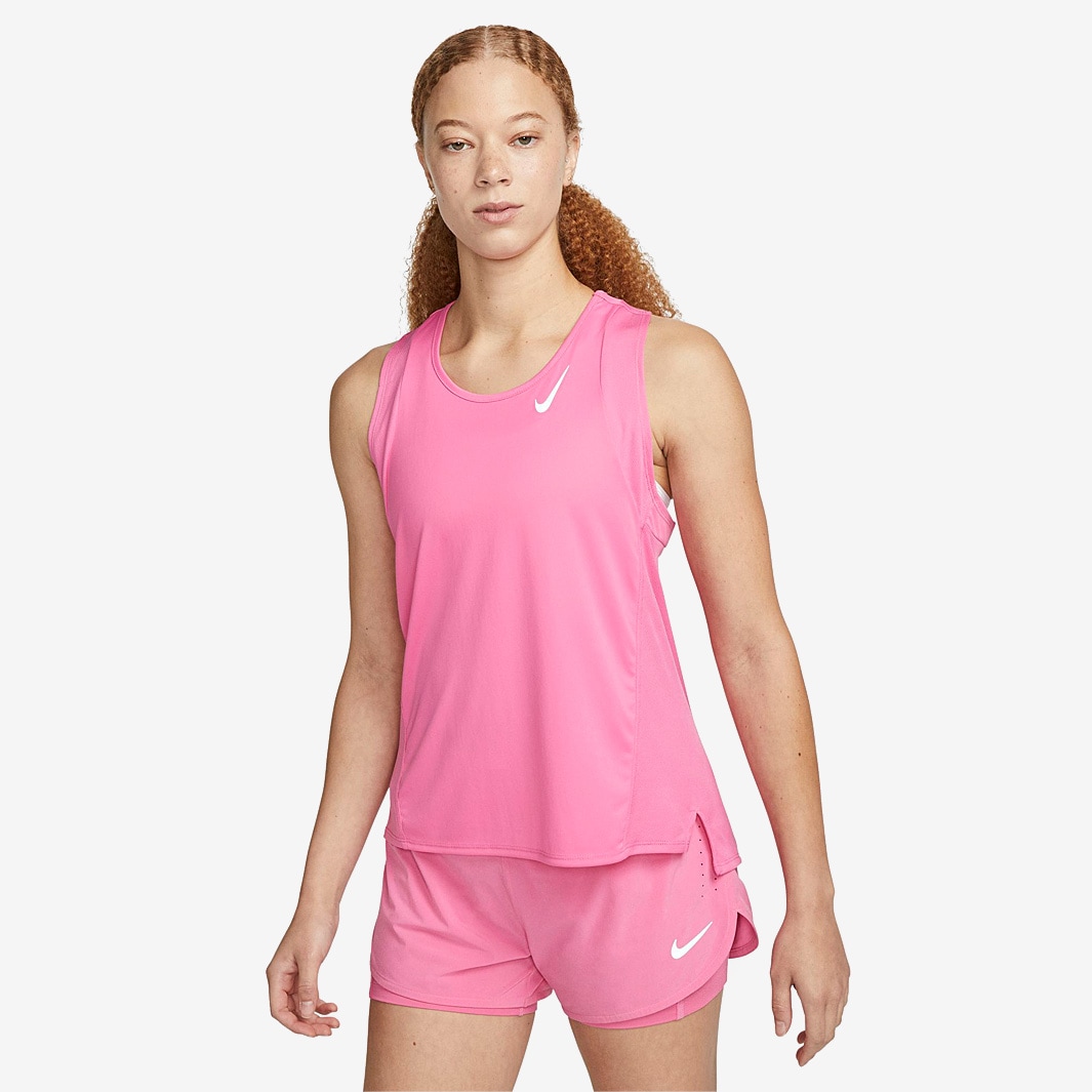 Nike Womens Dri-Fit Race Running Singlet - Pinksicle/Reflective Silver ...