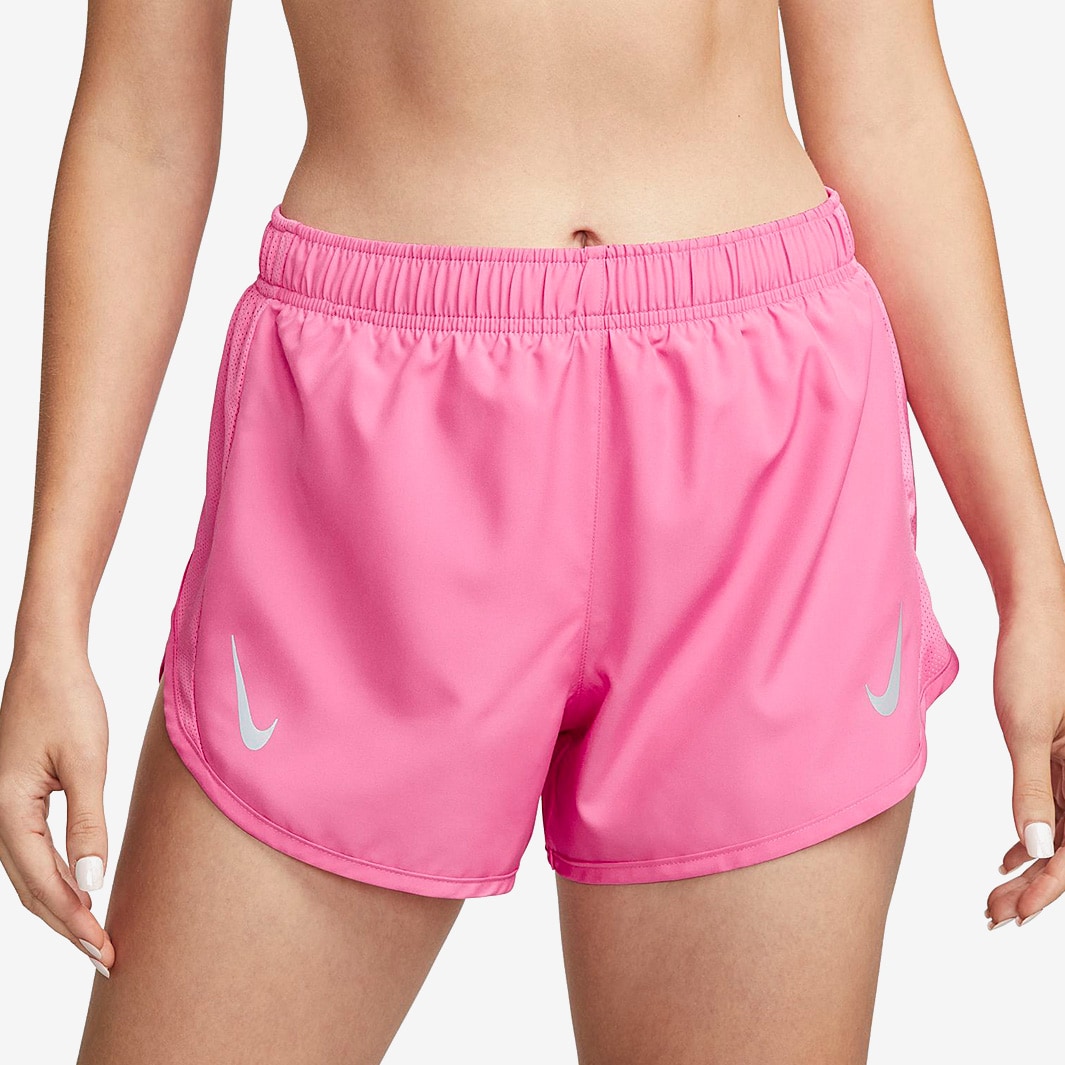 Nike Womens DriFIT Tempo Race Shorts Pinksicle/Reflective Silver