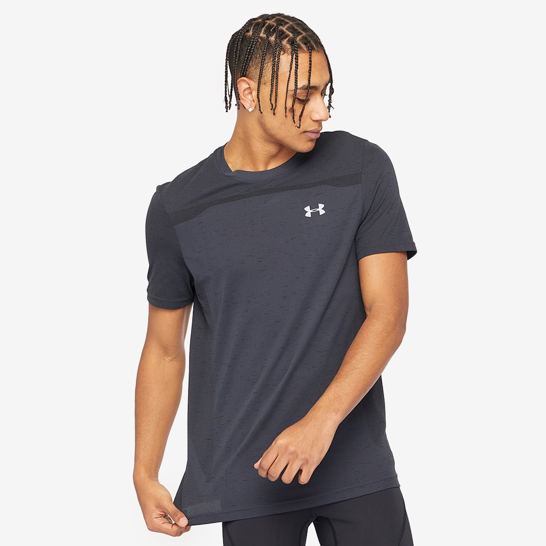 Under Armour Seamless T-Shirt - Black/Mod Gray - Mens Clothing | Pro ...