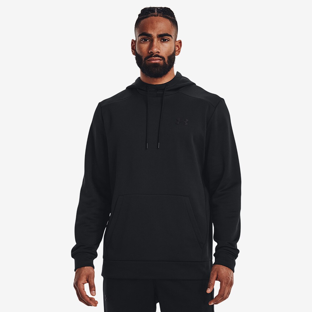 Under Armour Armour Fleece Hoodie - Black/Black - Mens Clothing | Pro ...